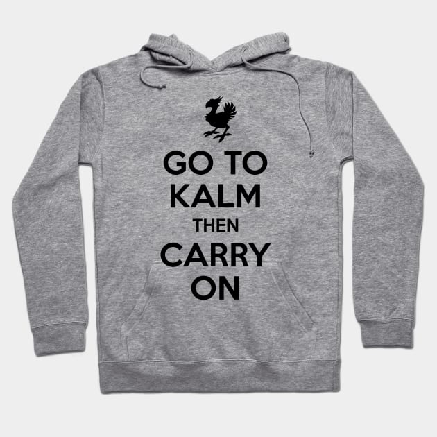 Go To Kalm Then Carry On (Black) Hoodie by inotyler